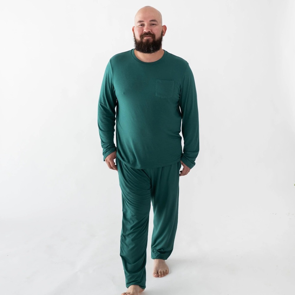 Kyte Baby Men's Pajama Top Jogger Set Green XL